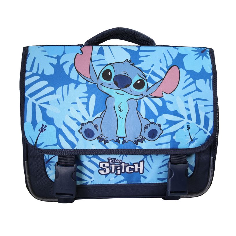 3666311039978-Cartable Stitch - 38 cm - 2 compartiments - Bleu - Bagtrotter--0