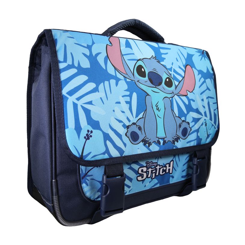 3666311039978-Cartable Stitch - 38 cm - 2 compartiments - Bleu - Bagtrotter--1