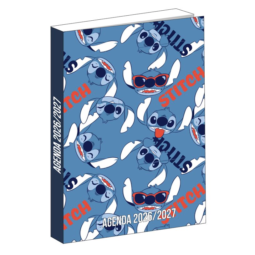 3666311040455-Agenda Stitch - 1 jour par page - 12x17 cm - Bleu - Bagtrotter--0