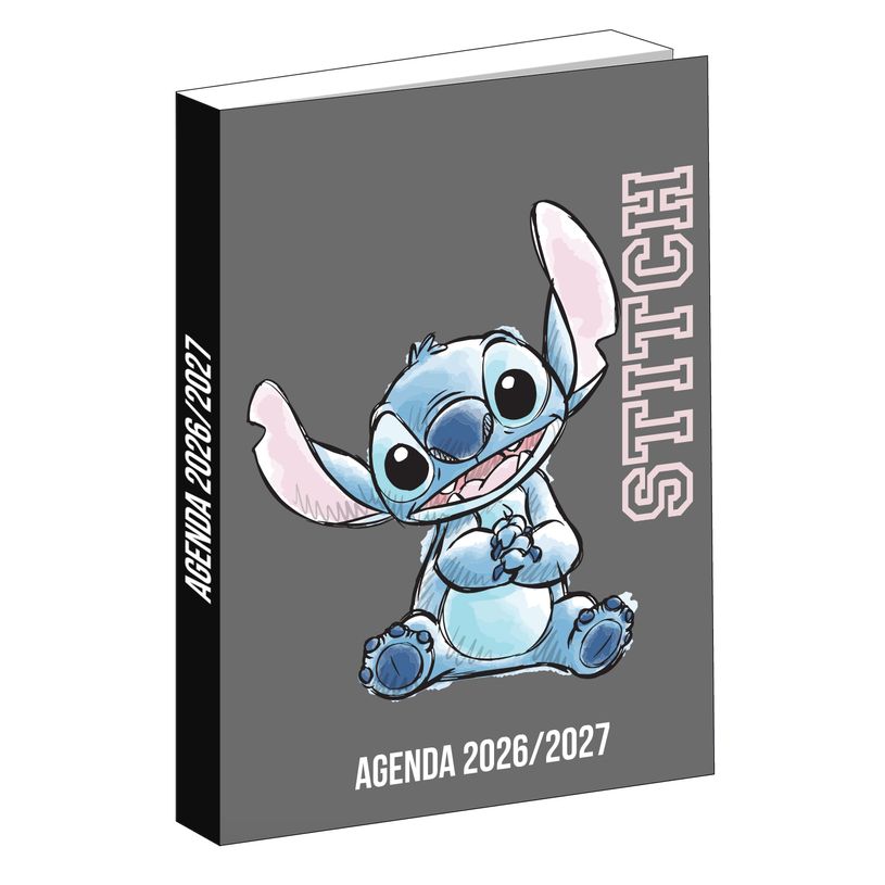 3666311033099-Agenda Stitch - 1 jour par page - 12x17 cm - Gris - Bagtrotter--0