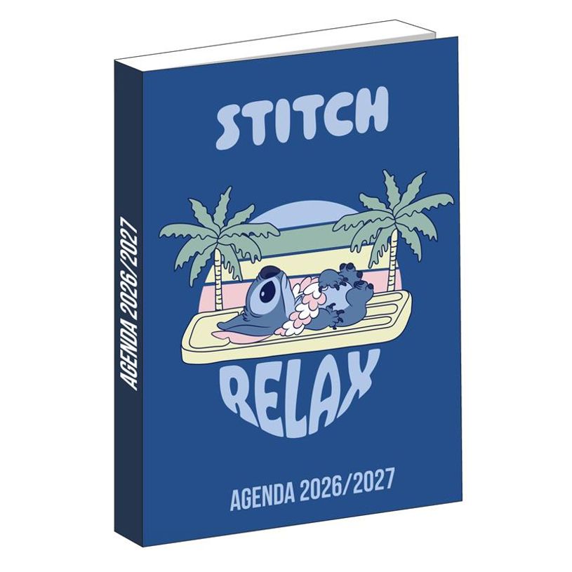 3666311032825-Agenda Stitch - 1 jour par page - 12x17 cm - Bleu - Bagtrotter--0