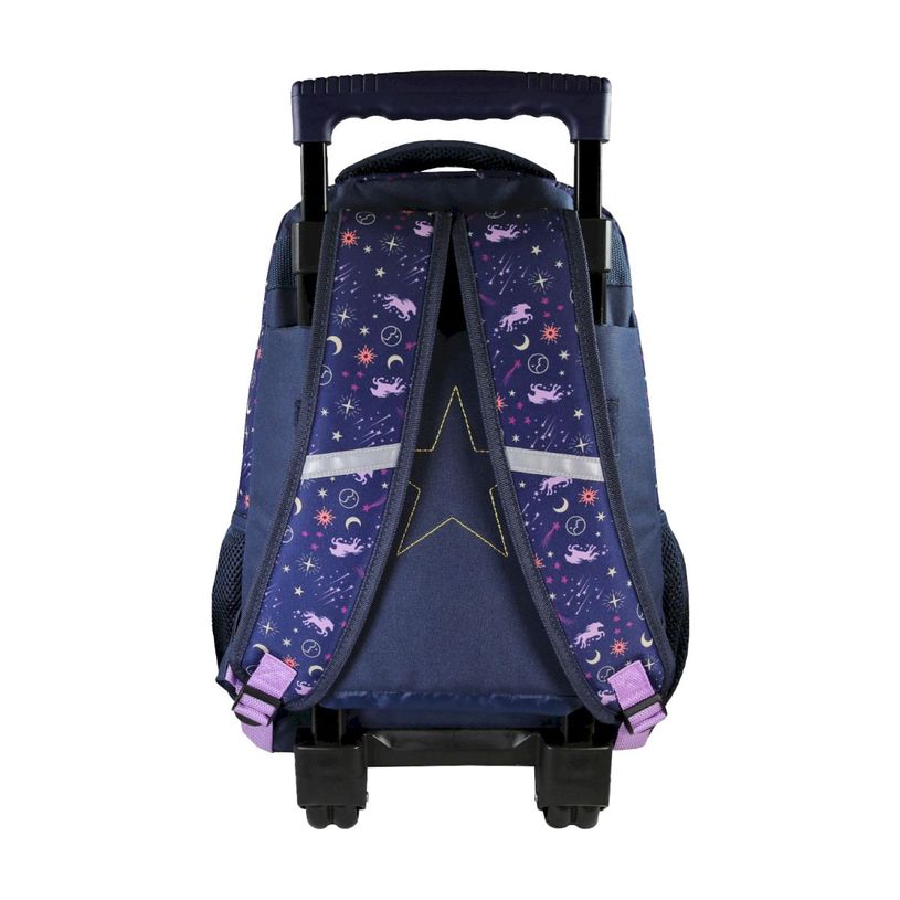 3661507563275-Sac à dos à roulettes Bella Sara - 2 compartiments - Marine - Kid'Abord--2