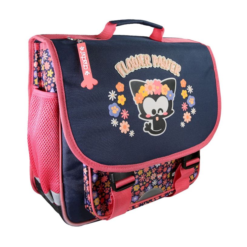 3661507663029-Cartable Chacha - 36 cm - 2 compartiments - Marine - Kid'Abord--1