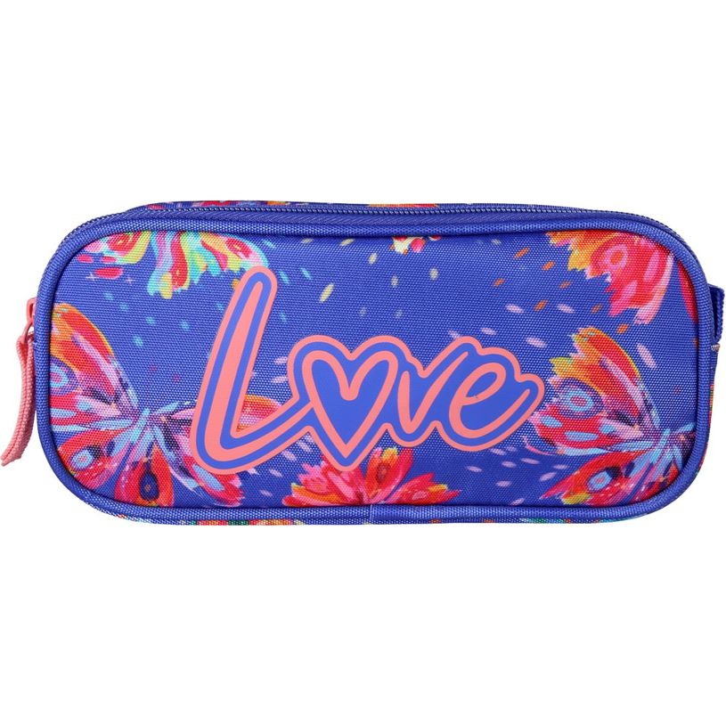 3661507267029-Trousse rectangulaire Ettavee - 2 compartiments - Bleu - Kid'Abord--0