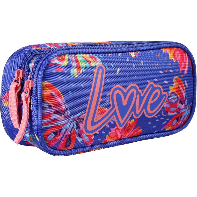 3661507267029-Trousse rectangulaire Ettavee - 2 compartiments - Bleu - Kid'Abord--1
