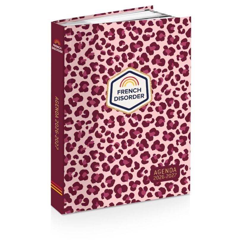 3661507355214-Agenda rembordé French Disorder - 1 jour par page - 12x17 cm - 2 décors assortis - Kid'Abord--0