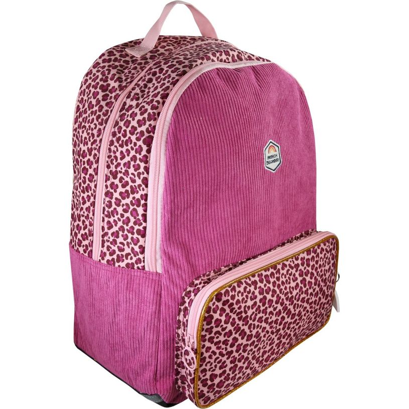 3661507361215-Sac à dos French Disorder - 2 compartiments - Rose - Kid'Abord--1