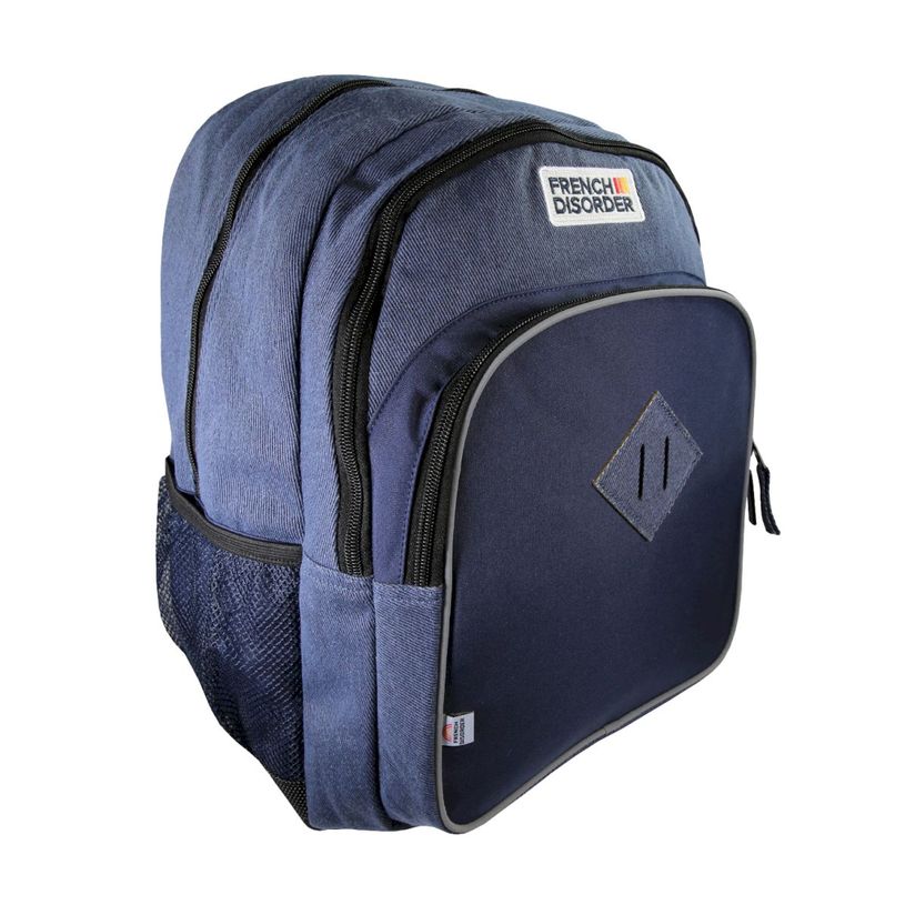 3661507361260-Sac à dos French Disorder - 2 compartiments - Marine - Kid'Abord--1