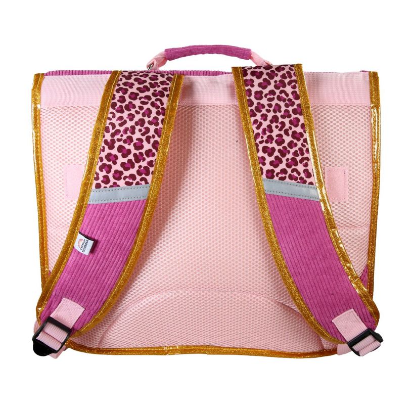 3661507363219-Cartable French Disorder - 38 cm - 2 compartiments - Rose - Kid'Abord--2