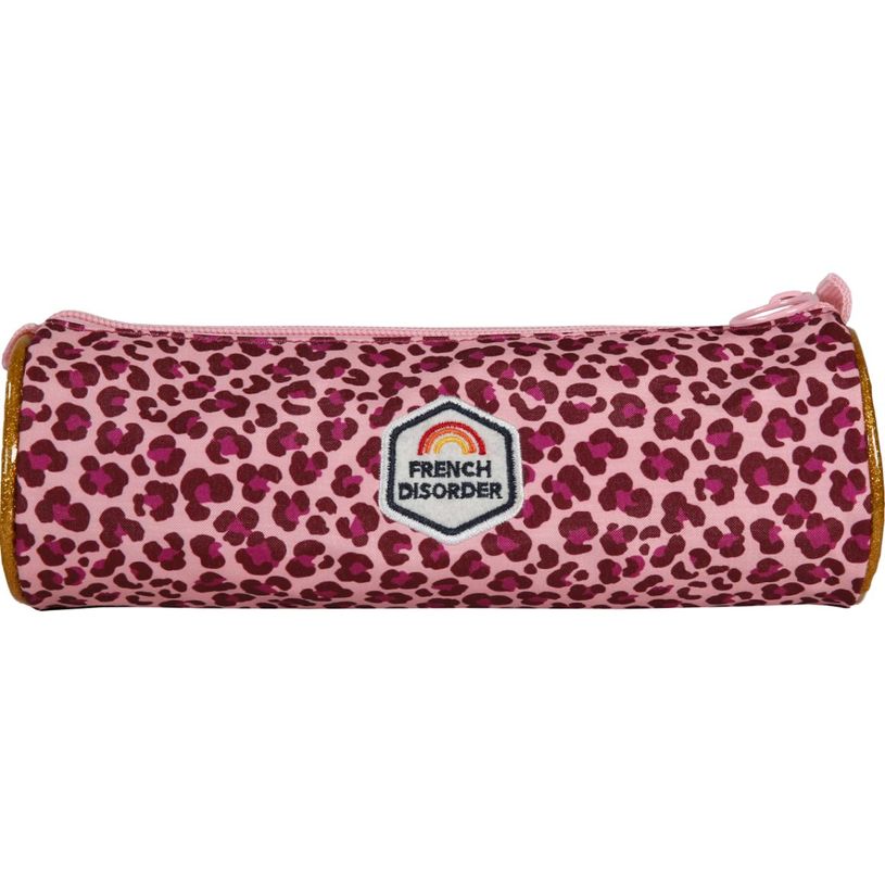 3661507368214-Trousse ronde French Disorder - 1 compartiment - Rose - Kid'Abord--0