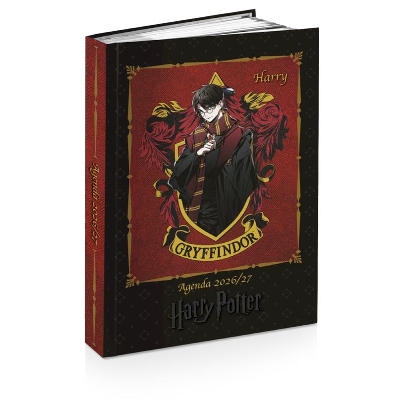 3661507555362-Agenda rembordé Harry Potter - 1 jour par page - 12x17 cm - 2 décors assortis - Kid'Abord--0