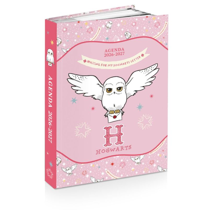 3661507555409-Agenda rembordé Hedwig - 1 jour par page - 12x17 cm - 2 décors assortis - Kid'Abord--1