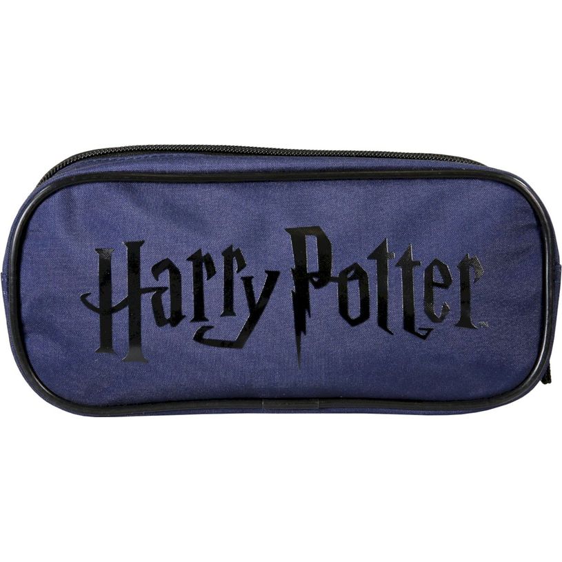 3661507567334-Trousse rectangulaire Harry Potter Quidditch - 2 compartiments - Marine - Kid'Abord--2