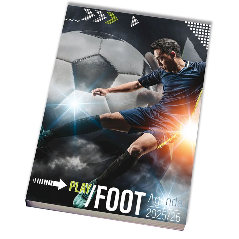 3661507015781-Agenda rembordé Foot/Basketball - 1 jour par page - 12x17 cm - 2 décors assortis - Kid'Abord--0