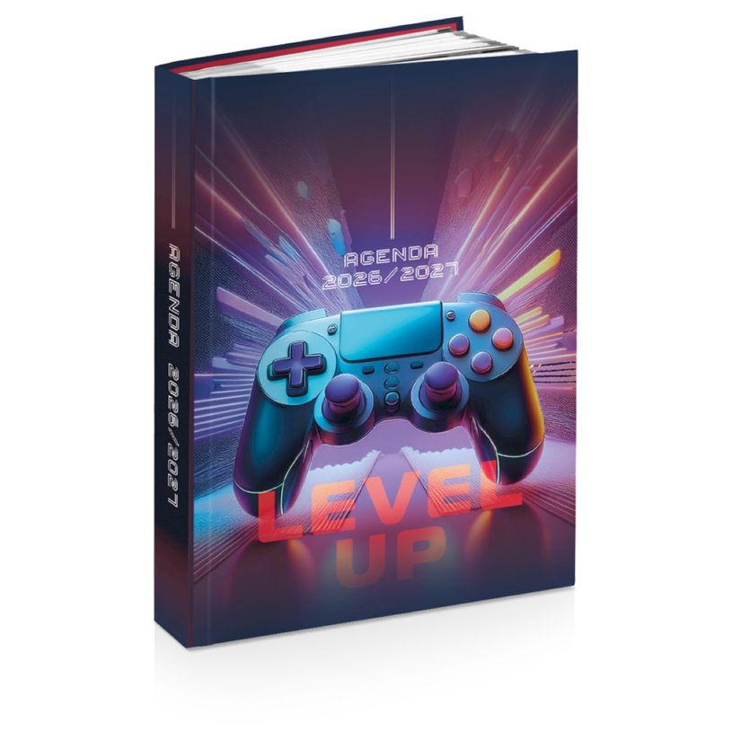 3661507055091-Agenda rembordé Gaming - 1 jour par page - 12x17 cm - 2 décors assortis - Kid'Abord--0