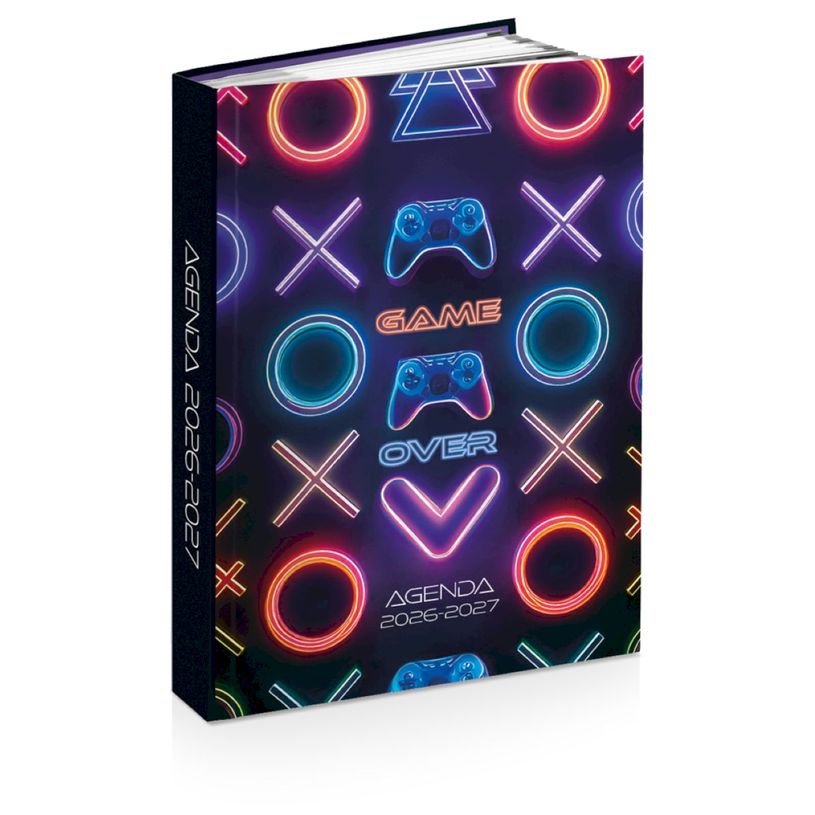 3661507055091-Agenda rembordé Gaming - 1 jour par page - 12x17 cm - 2 décors assortis - Kid'Abord--1