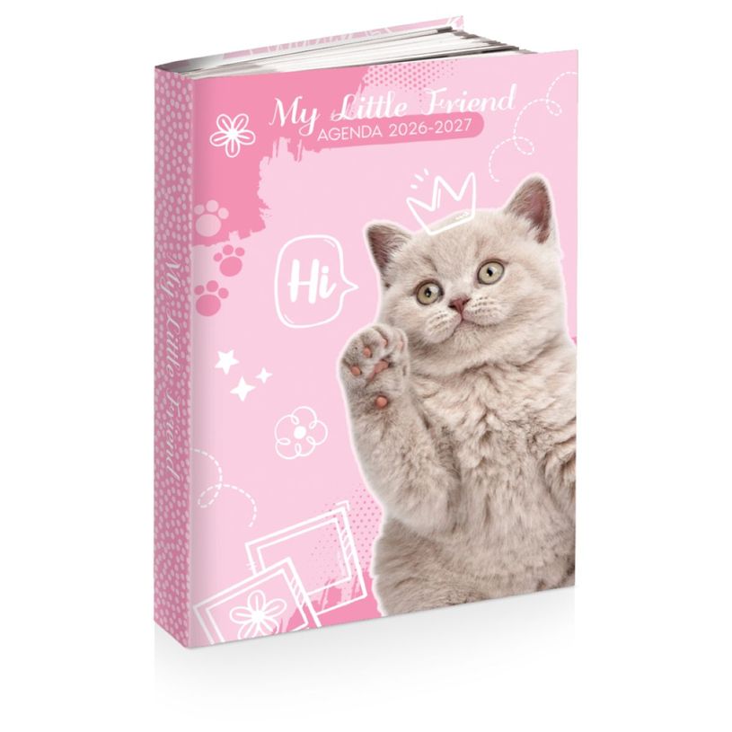 3661507055176-Agenda rembordé My Little Friends - 1 jour par page - 12x17 cm - 2 décors assortis - Kid'Abord--0