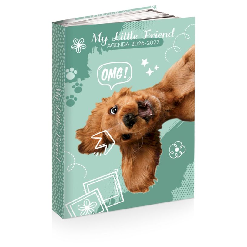 3661507055176-Agenda rembordé My Little Friends - 1 jour par page - 12x17 cm - 2 décors assortis - Kid'Abord--1
