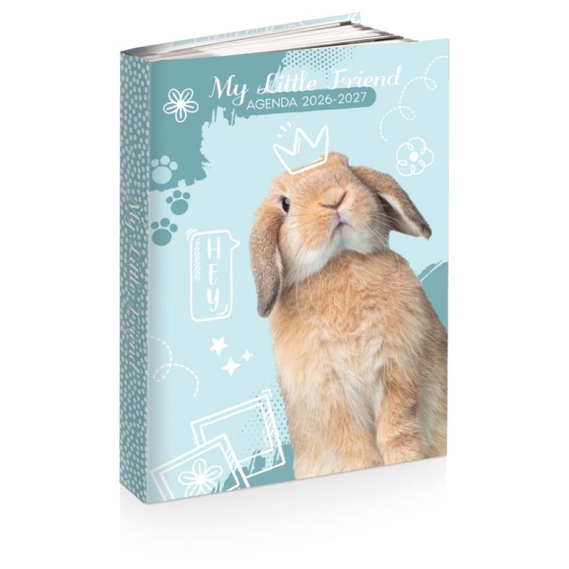 3661507055176-Agenda rembordé My Little Friends - 1 jour par page - 12x17 cm - 2 décors assortis - Kid'Abord--2