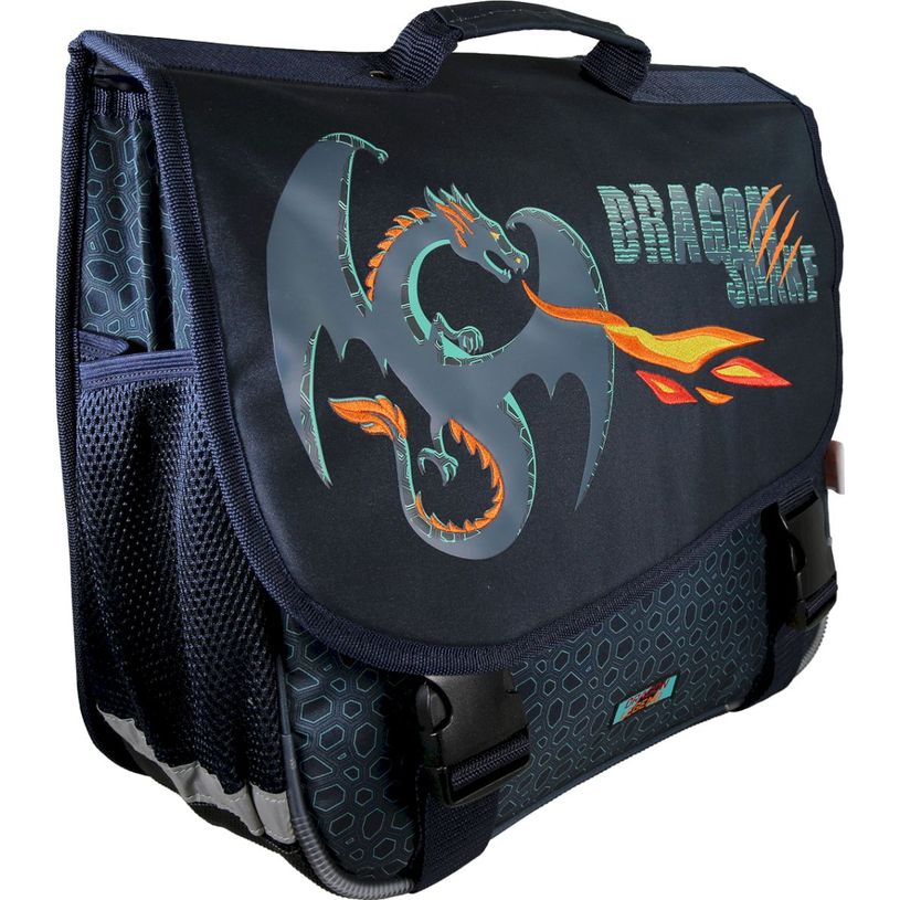 3661507063133-Cartable Kip Dragon - 38 cm - 2 compartiments - Marine - Kid'Abord--1