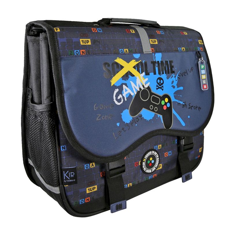 3661507063140-Cartable Kip Gaming - 38 cm - 2 compartiments - Marine - Kid'Abord--1