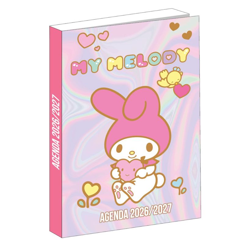 3661507855110-Agenda rembordé My Melody - 1 jour par page - 12x17 cm - Kid'Abord--0