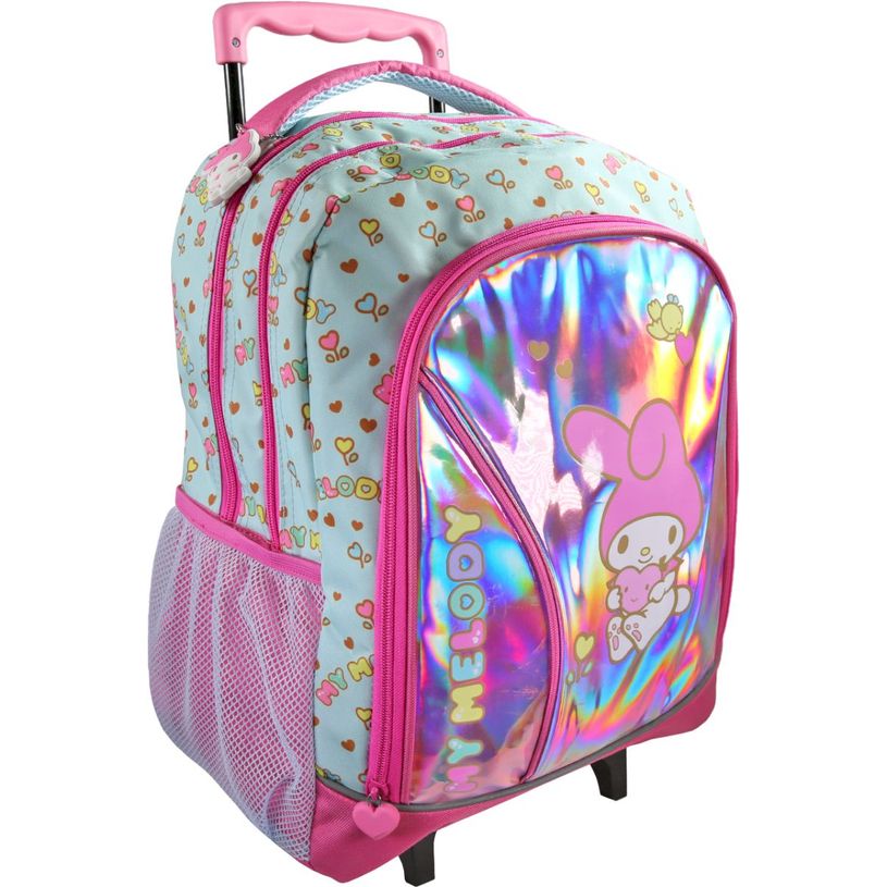 3661507862118-Sac à dos à roulettes My Melody - 2 compartiments - Rose - Kid'Abord--1