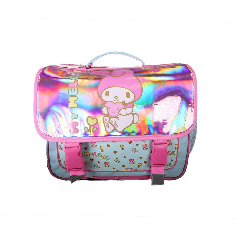 3661507863115-Cartable My Melody - 38 cm - 2 compartiments - Rose - Kid'Abord--0