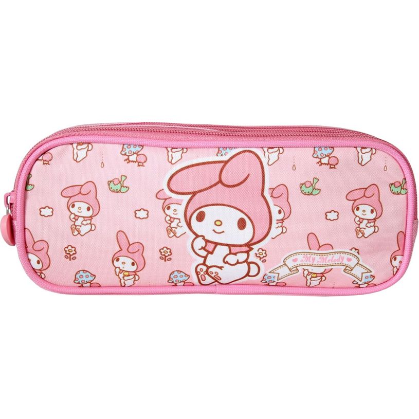 3661507867120-Trousse rectangulaire My Melody - 2 compartiments - Rose - Kid'Abord--0