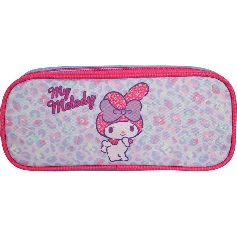 3661507867137-Trousse rectangulaire My Melody - 2 compartiments - Rose - Kid'Abord--0