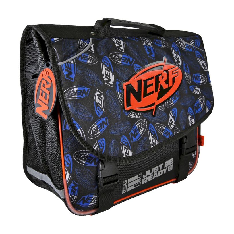 3661507863030-Cartable Nerf - 38 cm - 2 compartiments - Noir - Kid'Abord--1