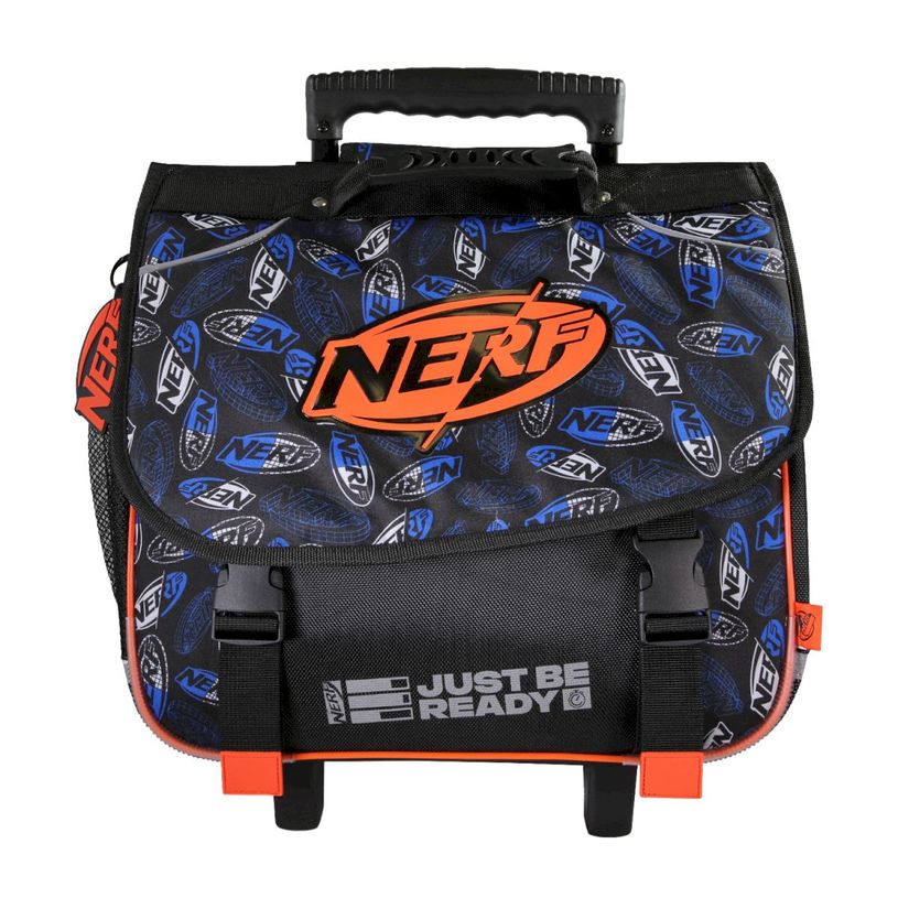3661507864037-Cartable à roulettes Nerf - 38 cm - 2 compartiments - Noir - Kid'Abord--0