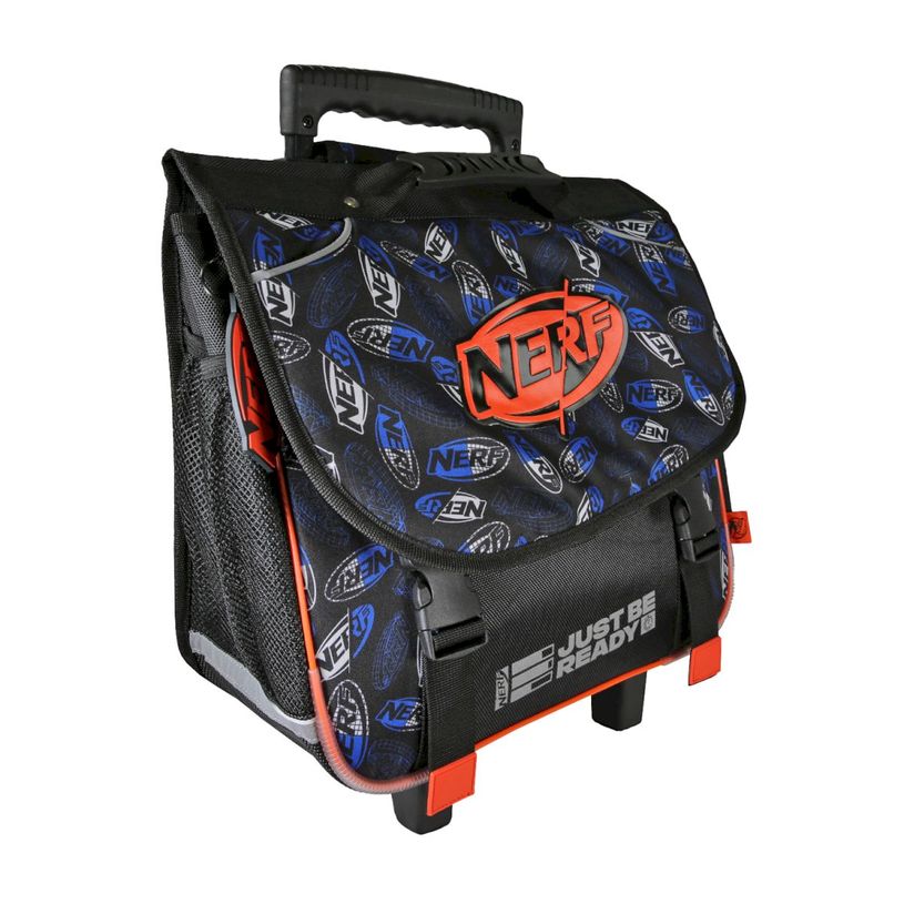 3661507864037-Cartable à roulettes Nerf - 38 cm - 2 compartiments - Noir - Kid'Abord--1