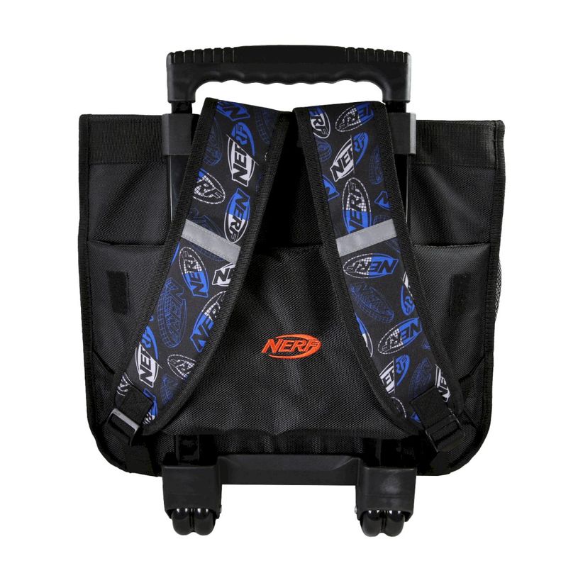 3661507864037-Cartable à roulettes Nerf - 38 cm - 2 compartiments - Noir - Kid'Abord--2