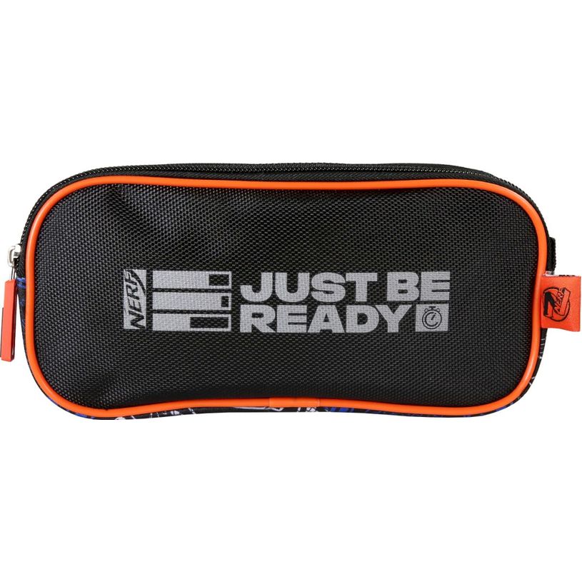 3661507867038-Trousse rectangulaire Nerf - 2 compartiments - Noir - Kid'Abord--2