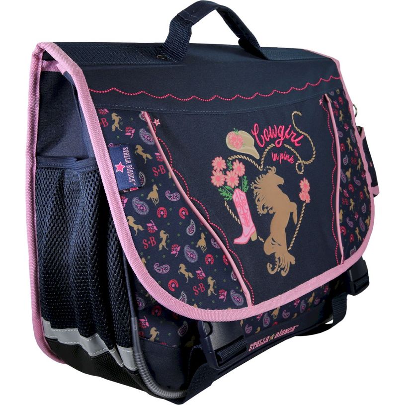 3661507963006-Cartable Stalla Bianca - 38 cm - 2 compartiments - Marine - Kid'Abord--1