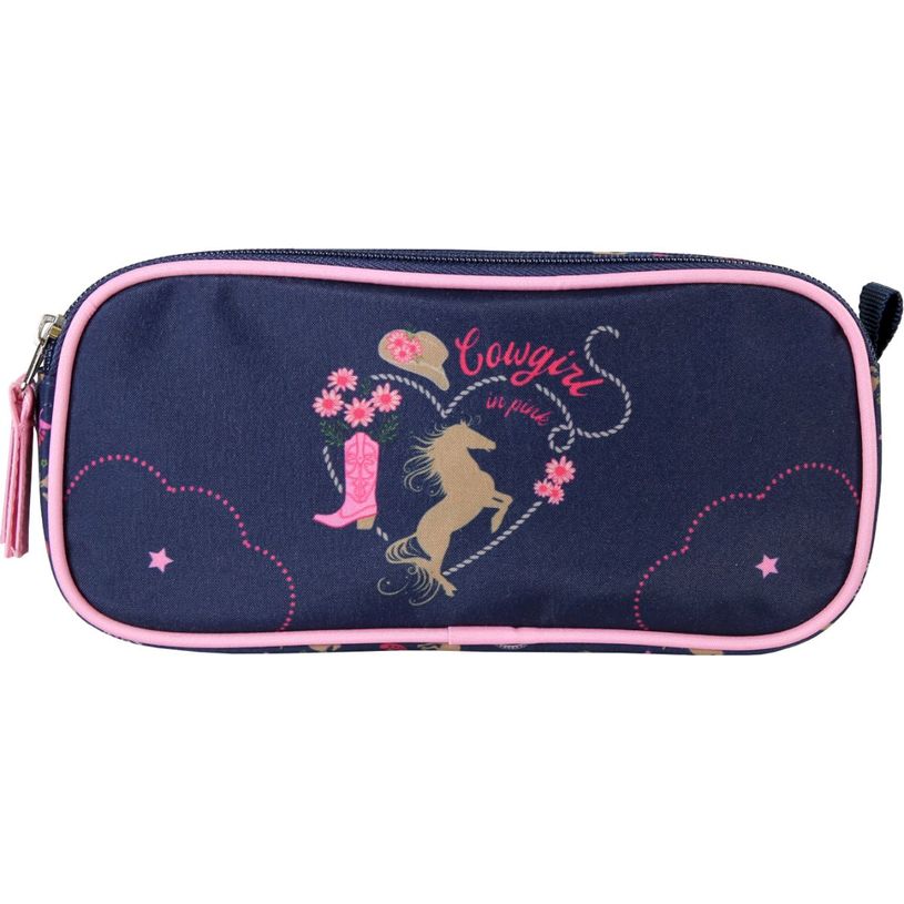 3661507967004-Trousse rectangulaire Stalla Bianca - 2 compartiments - Marine - Kid'Abord--0