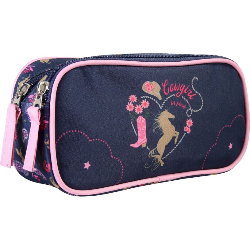 3661507967004-Trousse rectangulaire Stalla Bianca - 2 compartiments - Marine - Kid'Abord--1