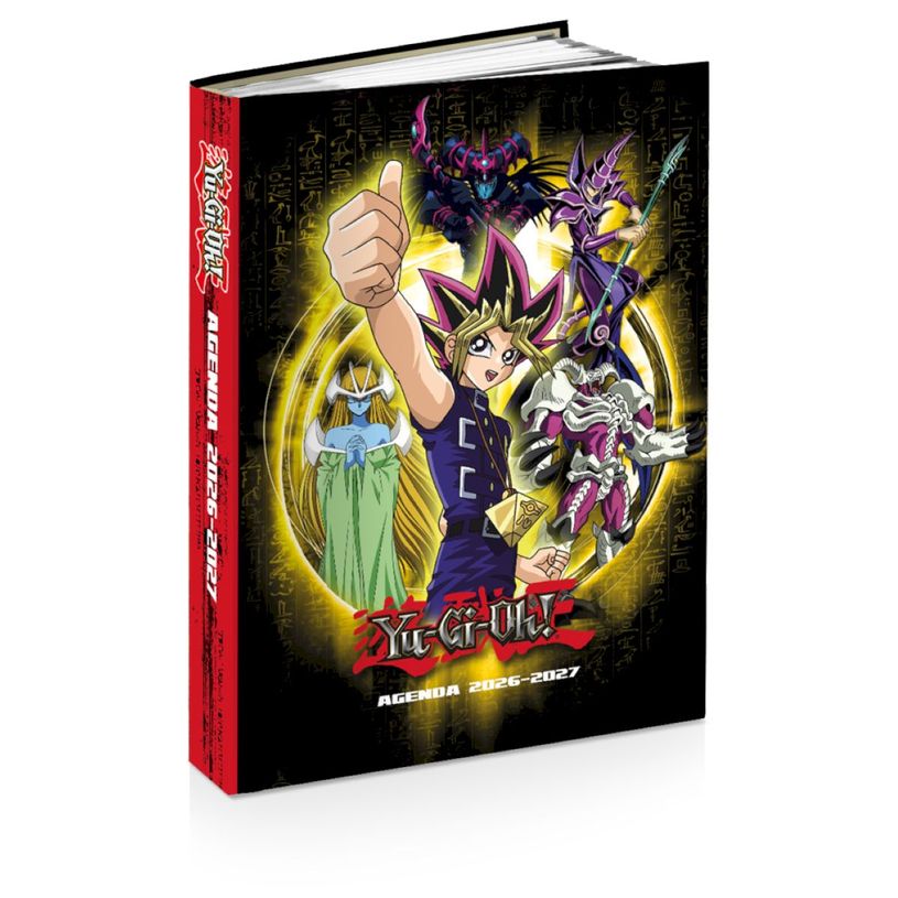 3661507955056-Agenda rembordé Yu-Gi-Oh - 1 jour par page - 12x17 cm - 2 décors assortis - Kid'Abord--0