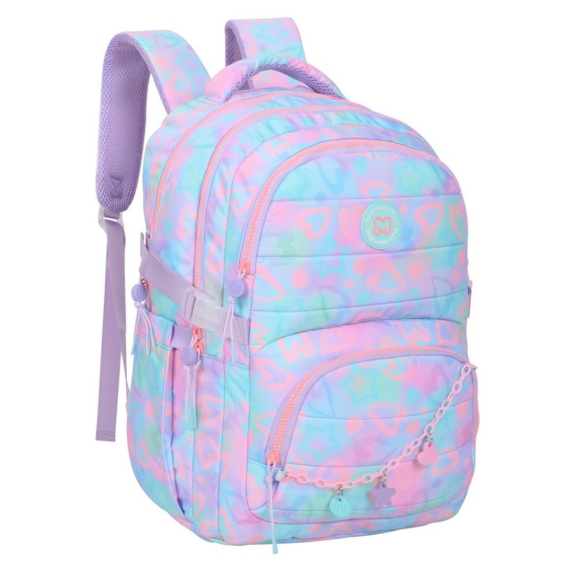5600446661336-Sac à dos Marshmallow Funny Love - 2 compartiments - Violet - Marshmallow--1