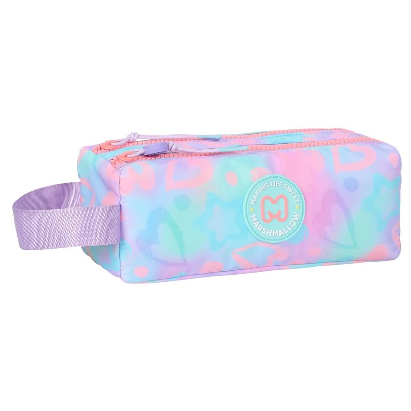 5600446661343-Trousse Marshmallow Funny Love - 2 compartiments - Violet - Marshmallow--1
