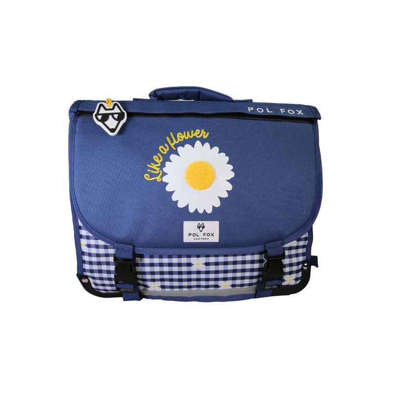 3663842009524-Cartable réversible 38 cm Daisy - 2 compartiments - Marine - Pol Fox--0