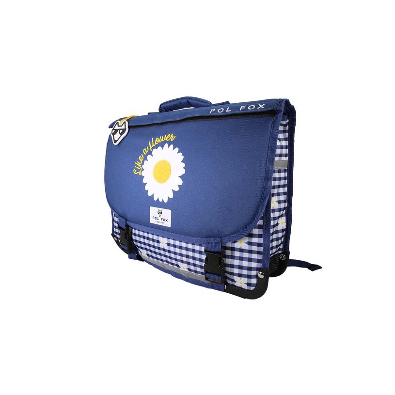 3663842009524-Cartable réversible 38 cm Daisy - 2 compartiments - Marine - Pol Fox--1