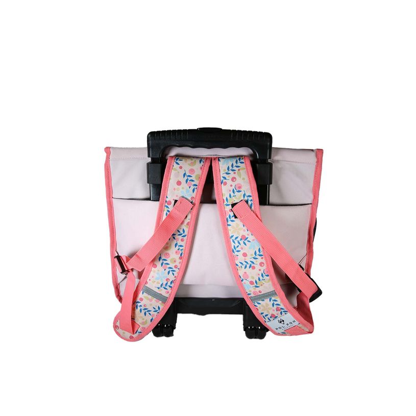 3663842009685-Cartable à roulettes réversible 38 cm Happy Blush - 2 compartiments - Rose - Pol Fox--3