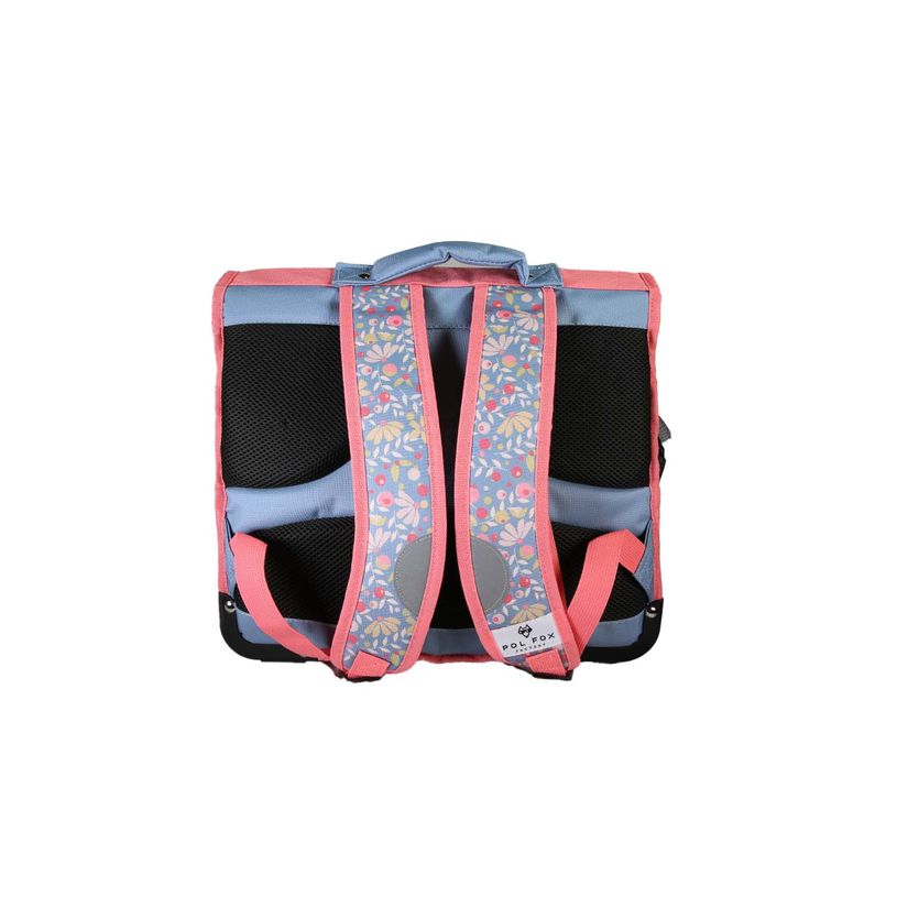 3663842009616-Cartable réversible 38 cm Happy Jean - 2 compartiments - Bleu - Pol Fox--3