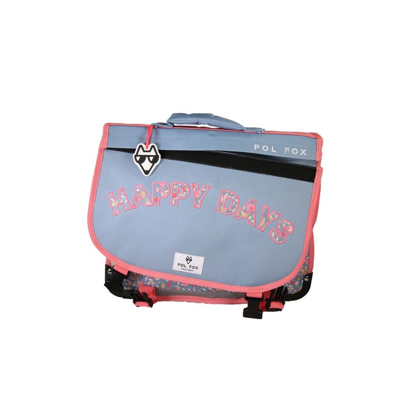 3663842009616-Cartable réversible 38 cm Happy Jean - 2 compartiments - Bleu - Pol Fox--4