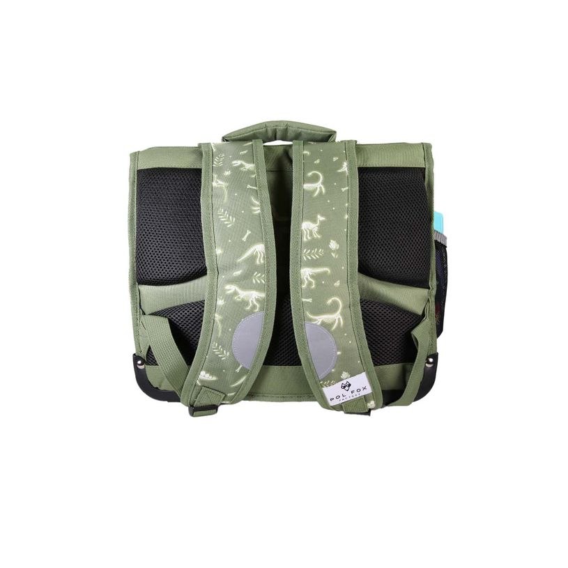 3663842009838-Cartable réversible 35 cm Jurassic - 1 compartiment - Vert - Pol Fox--3