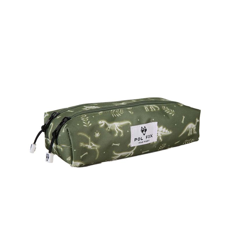 3663842009876-Trousse rectangulaire Jurassic - 2 compartiments - Vert - Pol Fox--1