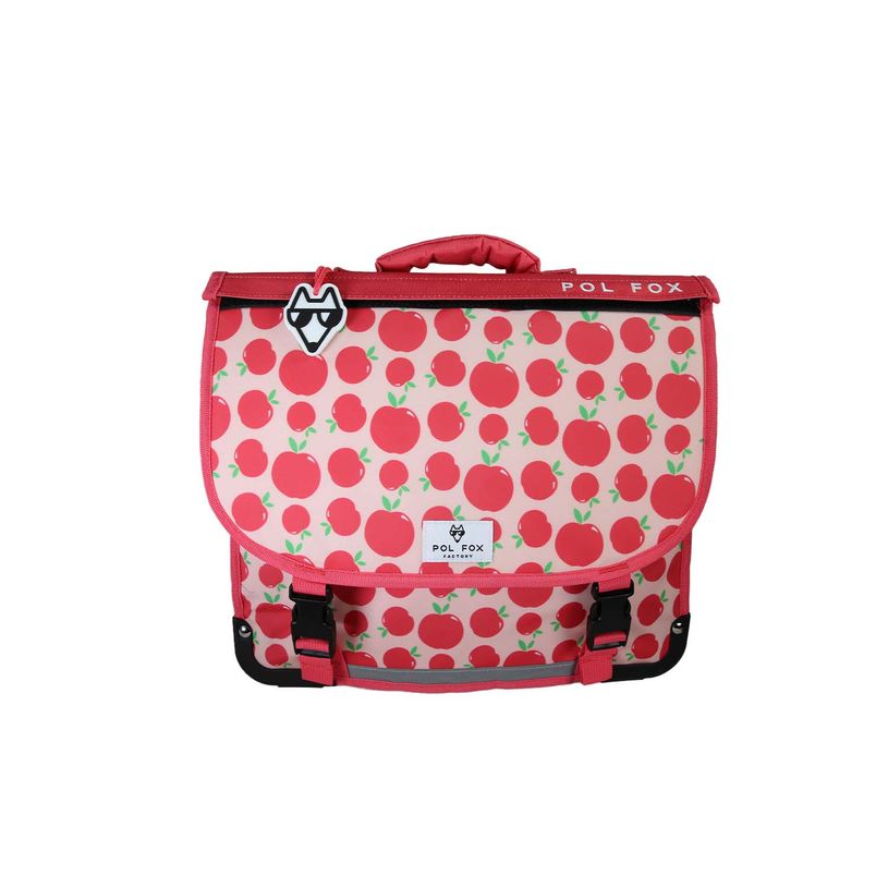 3663842009470-Cartable réversible 38 cm Pom Pom - 2 compartiments - Rouge - Pol Fox--0