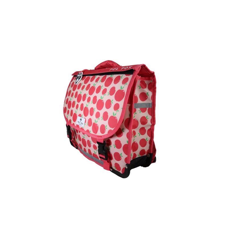 3663842009470-Cartable réversible 38 cm Pom Pom - 2 compartiments - Rouge - Pol Fox--1